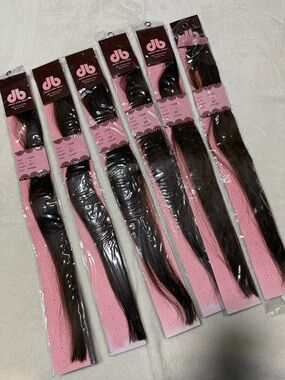 Donna Bella Hair Extensions, Level 6, 22 inch straight I-link technique, 6 packs